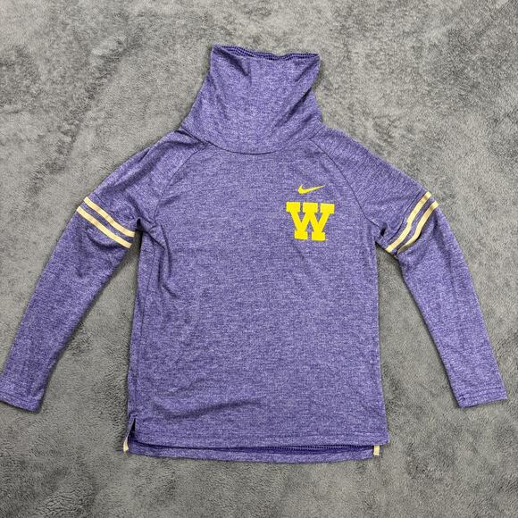 Nike Washington Huskies Women's High Neck Long Sleeve Top Shirt Therma Fit S - Picture 1 of 7